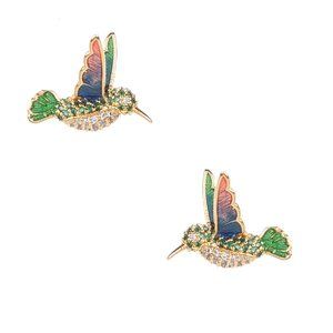 Kate Spade Dazzling Daisy Hummingbird Studs Earrings (12K Gold-Plated) (NWT)